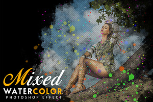 Mixed Watercolor Photoshop Effect