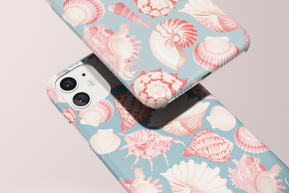 Pink Shells Patterns, a Pattern Graphic by GreyLilac (Photo 6 of 7)