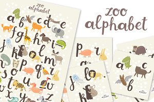 ZOO Alphabet In Vector Eps10 And Jpg