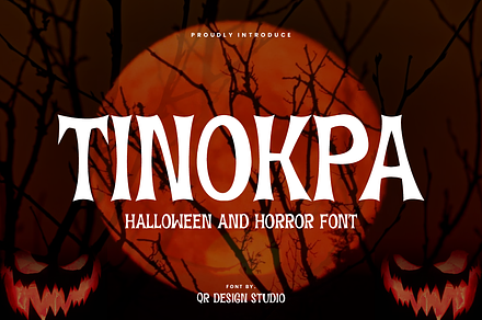 Tinokpa - Halloween Font, a Blackletter Font by QR Design Studio