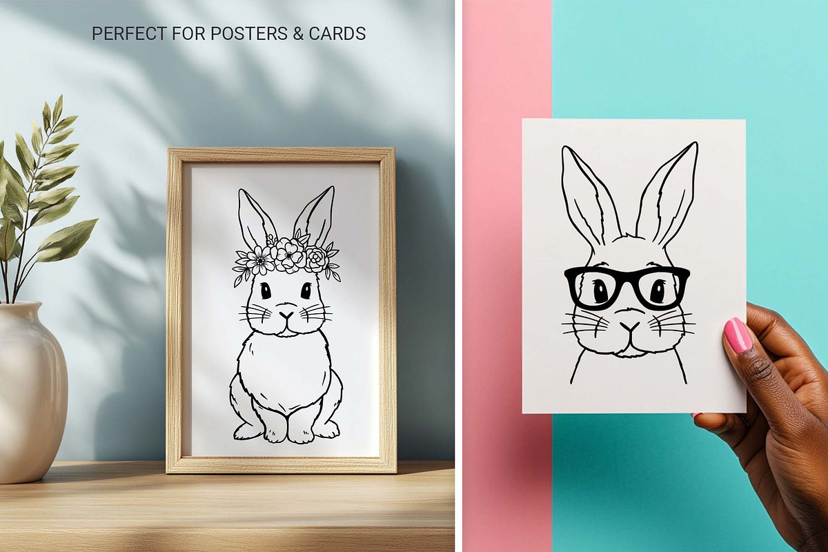 Cute Bunny. Easter Line Art, an Animal Illustration by Irina Ostapenko (Photo 4 of 7)