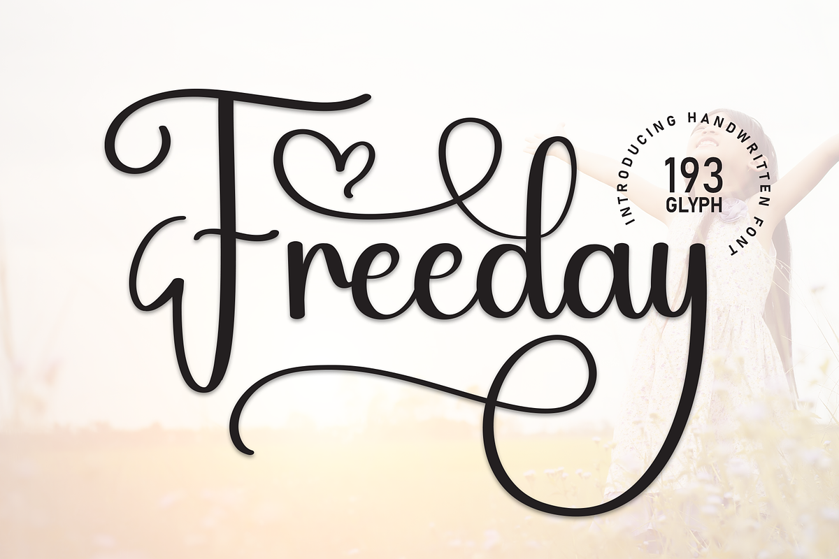 Freeday | Script Font, a Handwritten Font by Scratchones (Photo 1 of 9)