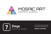 Mosaic Art Logo Template, a Branding & Logo Template by Pentaclay (Thumbnail 4 of 4)
