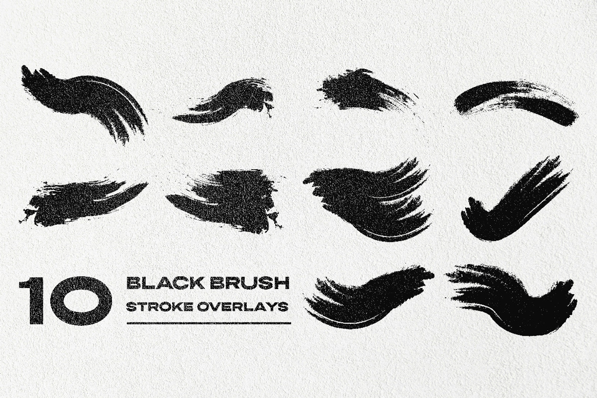 Black Brush Strokes, a Texture Graphic by Pitchlook.Studio