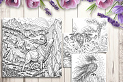 Alien Wildlife Coloring Pages Bundle, a Brochure Template by LA Design (Thumbnail 6 of 10)