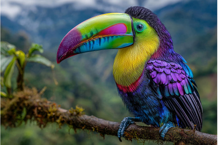 A stunning Red-breasted toucan is, an Animal Photo by ZinetroN