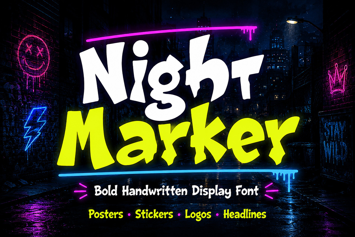 Night Marker, a Serif Font by Wow Magic (Photo 1 of 4)