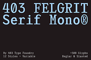 403 Felgrit, a Slab Serif Font by 403 Type Foundry (Thumbnail 1 of 15)