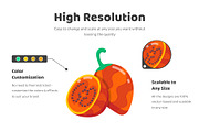 Flat Vegetable Stickers, a Duotone Icon by Vectors Market (Thumbnail 2 of 6)