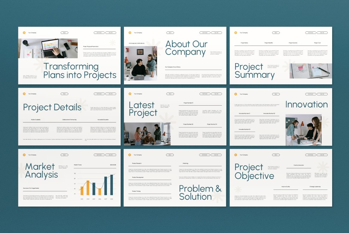 Cream Project Proposal Google Slide, a Presentation Template by graphicook (Photo 2 of 4)