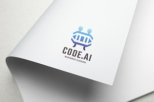 Code.ai Data Code Robot Logo, a Branding & Logo Template by Design_Planet