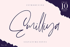 Emilliya // Luxury Signature Font