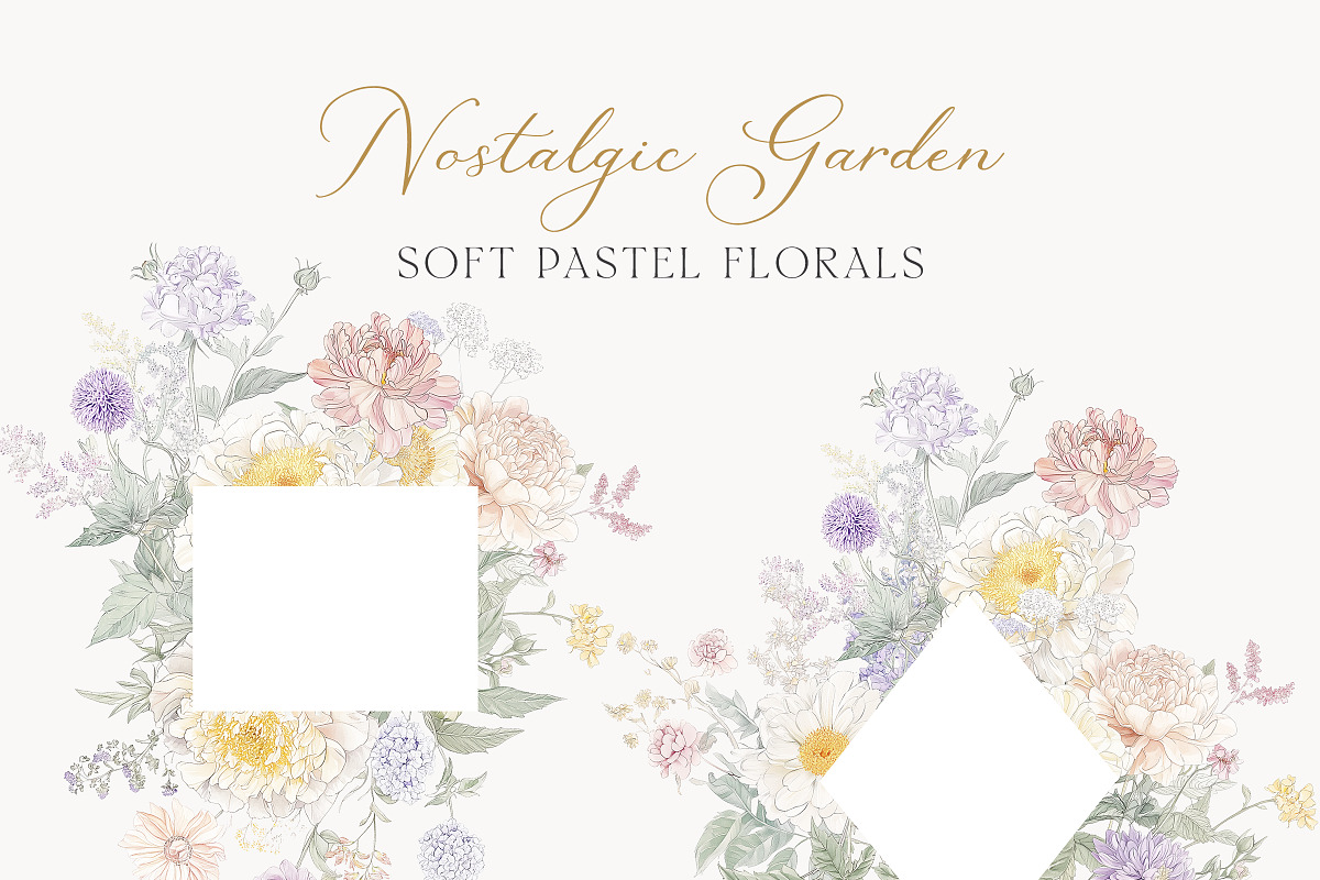 Vintage Floral Bundle, an Object Illustration by studioequinox (Photo 38 of 65)