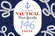 Nautical Font Bundle - 146 Fonts!, a Serif Font by HipFonts (Thumbnail 1 of 9)