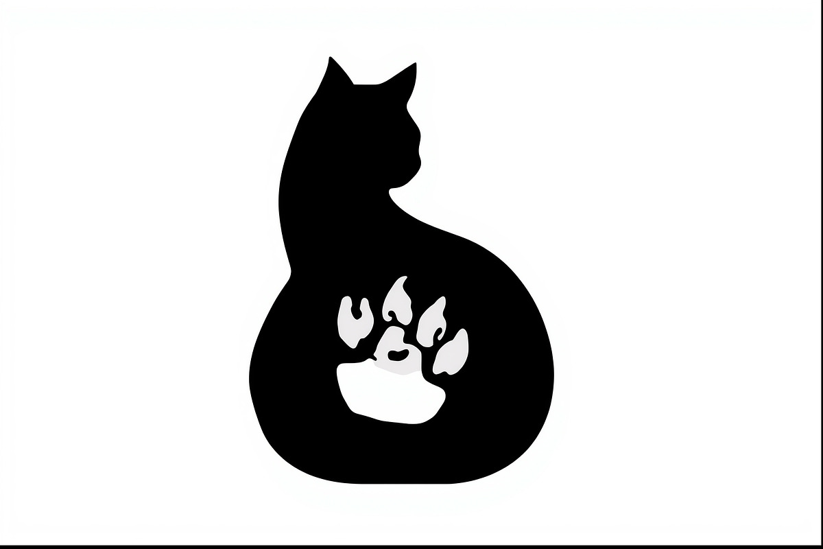 Paw Cutout Cat Clipart Bundle, an Illustration by jahid234 (Photo 2 of 9)