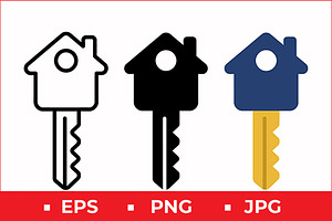 House Key Vector Design, a Solid Icon by Artonix