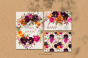 Autumn Florals Bright Fall Clipart, a Decorative Illustration by whiteheartdesign (Thumbnail 7 of 7)