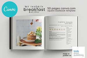 Canva Breakfast Cookbook Template