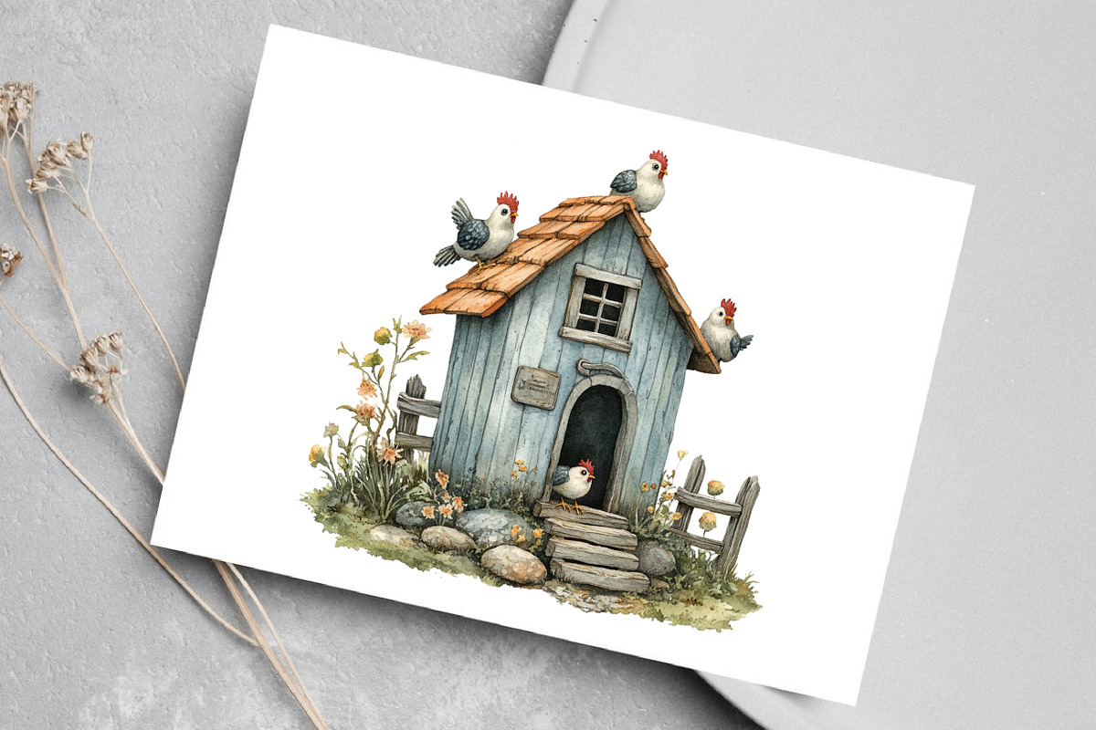 Watercolor Halloween Farm Clipart, an Illustration by Canvas Craft (Photo 6 of 7)