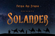 Solander - Sharp Display Typeface, a Font by Patria Ari (P4tcreativa) (Thumbnail 1 of 8)