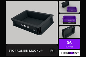 Storage Bin Mockup, a Household Mockup by hiddemaru