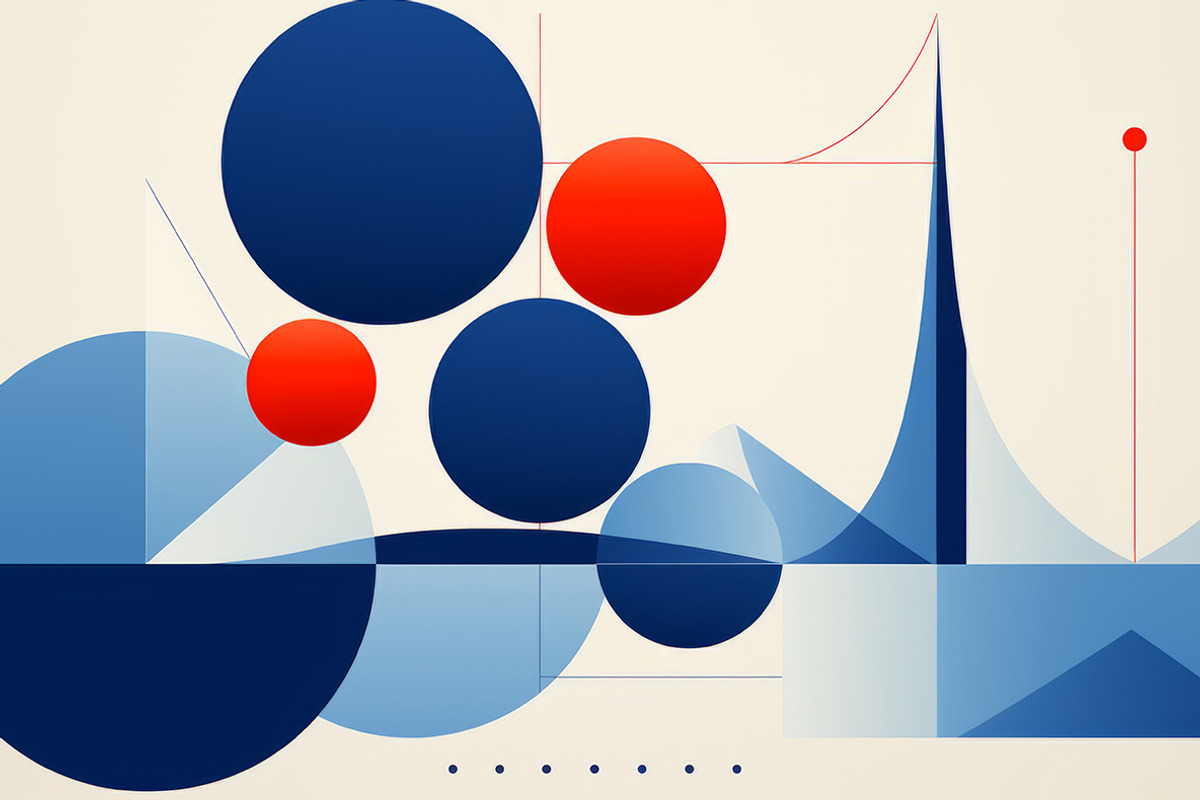 Blue shapes. 53 images, a Decorative Illustration by Handmadefont (Photo 5 of 12)