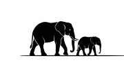 elephant family silhouette design, an Illustration by Amazin_art (Thumbnail 3 of 51)