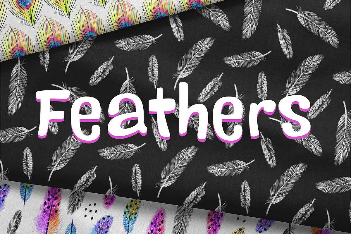 Feathers Pattern Collection, a Pattern Graphic by MarynArts (Photo 1 of 7)