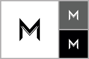 Sharp Geometric Letter M Icon