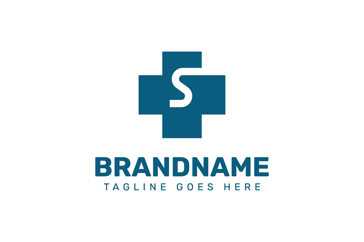 Letter S Medical Plus Logo, a Branding & Logo Template by Pray Art Design Studio