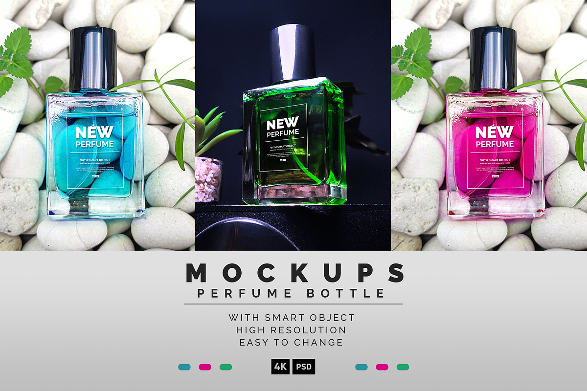 Perfume Bottle Mockup, a Packaging Mockup by Artlogs x Modaldesain (Photo 1 of 5)