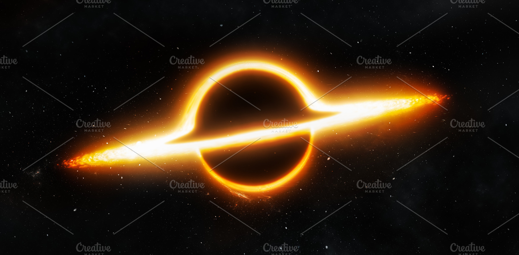 black hole space illustration, a Nature Photo by RezArt
