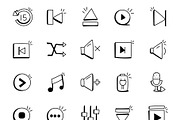 Media Controls Icons, an Outline Icon by Brickclay (Thumbnail 10 of 11)