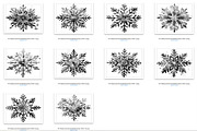 Watercolor Snowflake Brush for PS/PR, a Brush Add-On by Polka Dot Pixels (Thumbnail 2 of 2)
