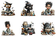 Halloween Book Lover Clipart Bundle, a Seasonal Illustration by CreationArt (Thumbnail 3 of 7)