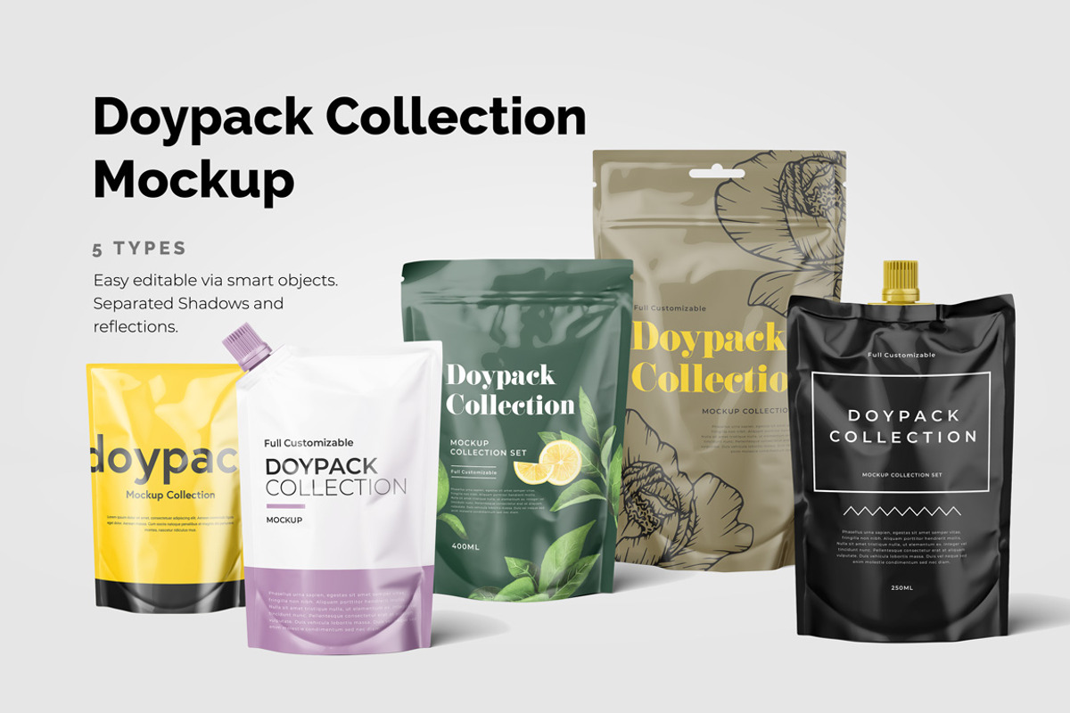 Doypack Mockup Collection, a Packaging Mockup by Kotulsky Mockups (Photo 1 of 4)