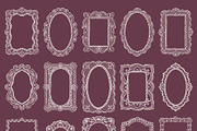 Hand Drawn Vector Lace Frames, an Object Graphic by ArtFM (Thumbnail 6 of 10)