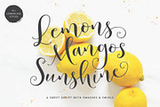 Lemons Mangos Sunshine, a Handwritten Font by Emily Spadoni (Thumbnail 1 of 10)