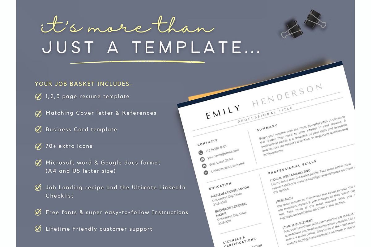 Student Resume template Word & Docs, a Resume Template by Climbwithelevator (Photo 5 of 8)