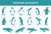 Penguin Silhouette Vector Art, an Animal Illustration by nandinigraphics (Thumbnail 2 of 4)
