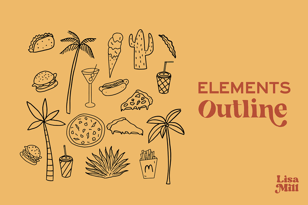 Summer vibes bundle, an Object Graphic by Lisa Mill (Photo 5 of 9)