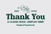Golpherd – Classic Bold Display Font, a Serif Font by Drizy (Thumbnail 10 of 10)