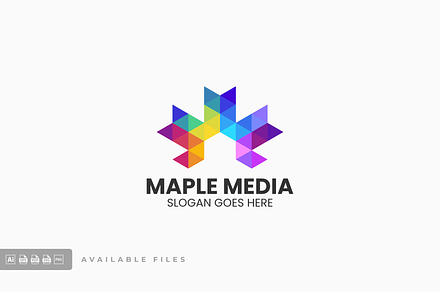 Maple Media Gradient Colorful Logo