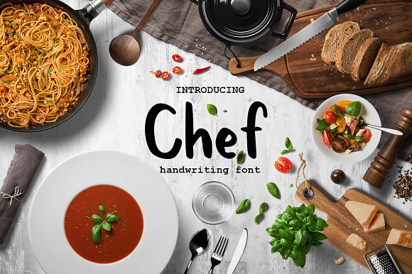 Chef handwritten brush font preview 8
