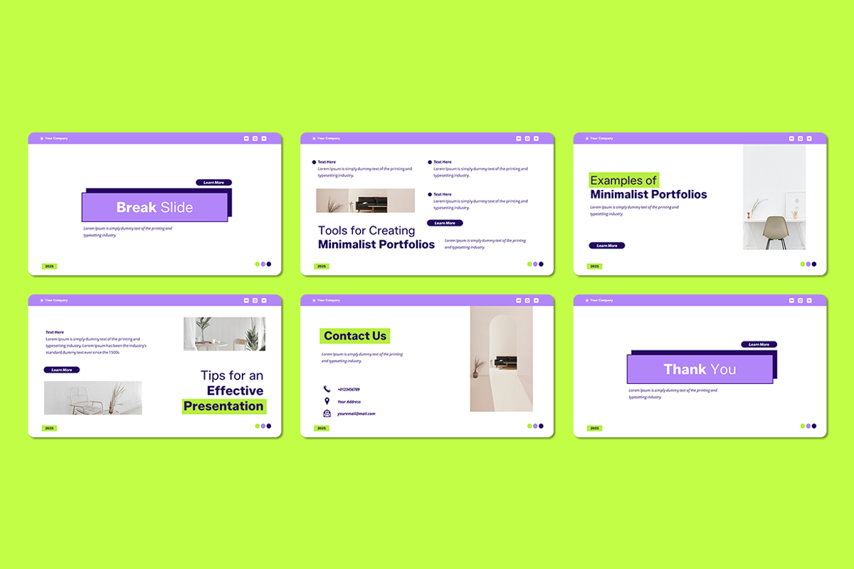 Minimalist Portfolio - Google Slides preview 3