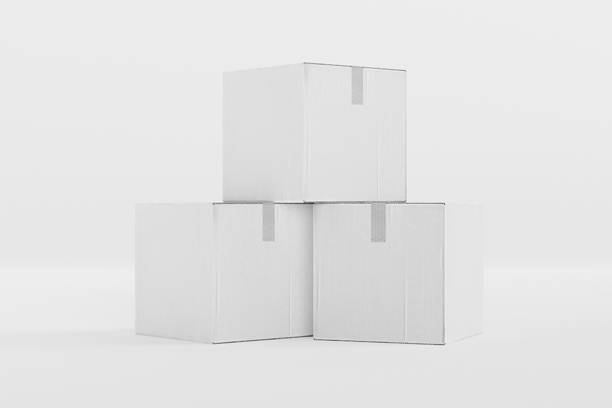 Pack 6 Cardboard boxes Mock up, a Household Mockup by Daniel Megias (Photo 7 of 7)