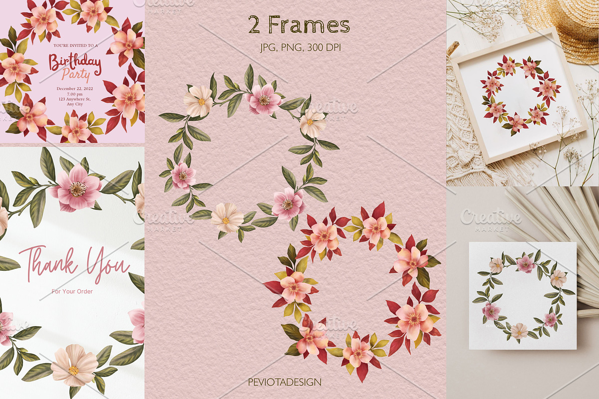 Summer flowers and leaves collection, a Pattern Graphic by Peviotadesign (Photo 6 of 8)