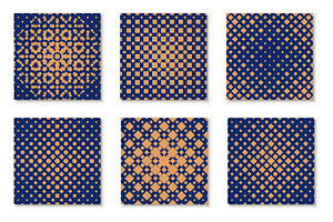 Halftone geometric seamless patterns, a Pattern Graphic by ExpressShop