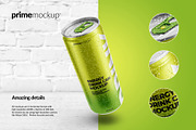250 ml Energy Drink Can Mockup Set, a Cups & Container Mockup by PrimeMockup (Thumbnail 4 of 11)