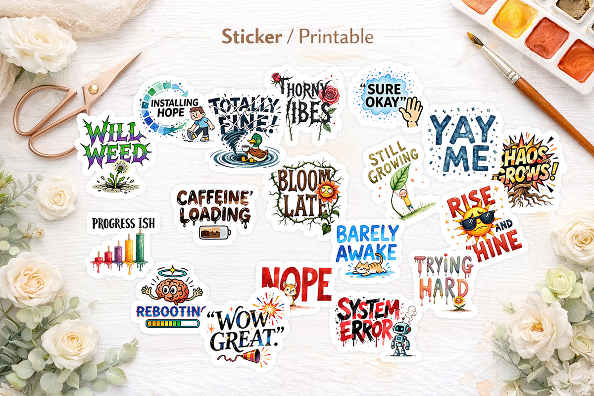 Sarcastic Watercolor Quote Clipart, an Illustration by Artnoy (Photo 6 of 8)
